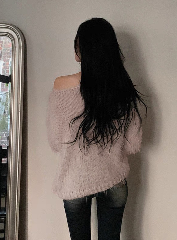 <衣櫃要換季嚕!>GRL 毛感2WAY斜肩毛衣 四色
