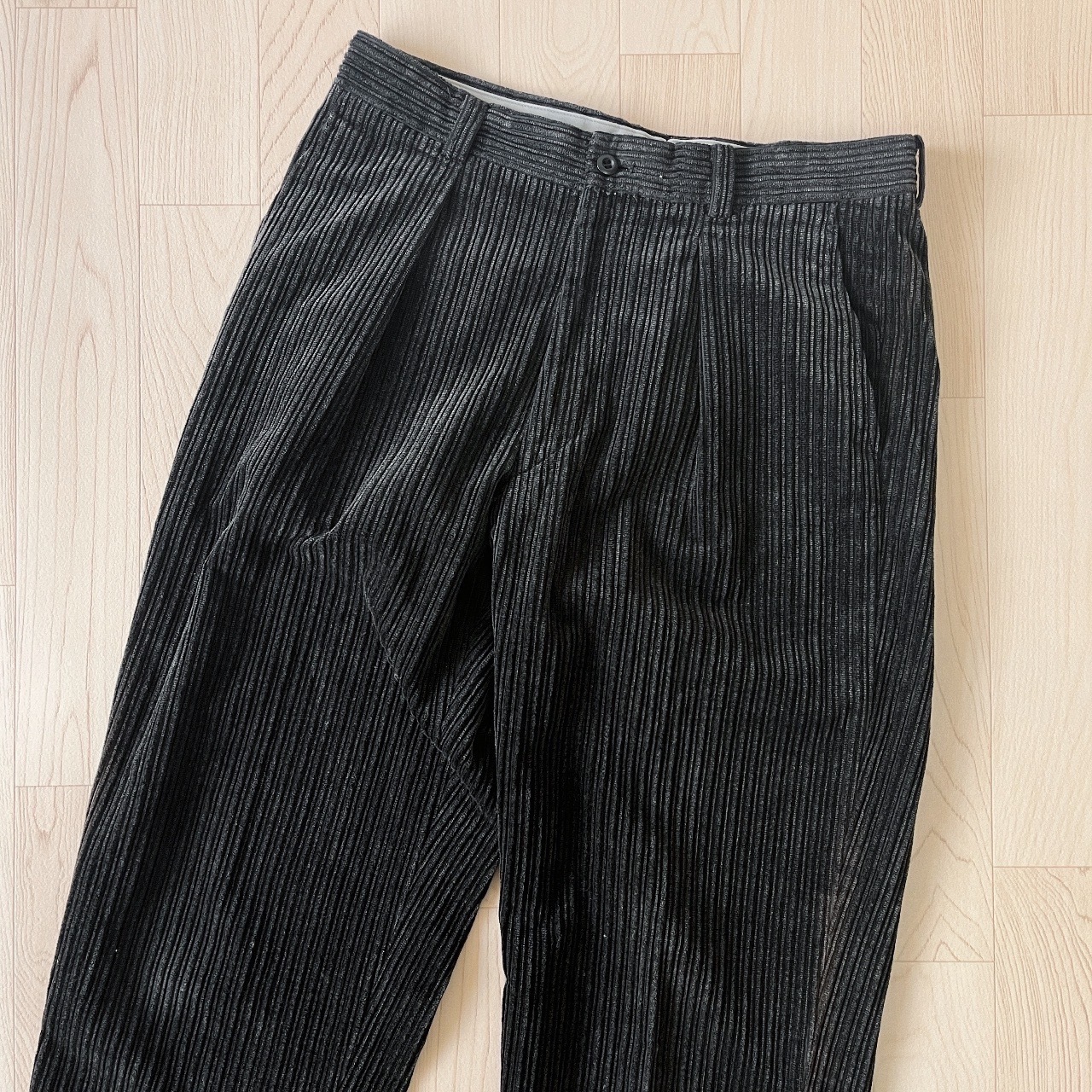 RYKIEL HOMME日本製黑色燈芯絨長褲