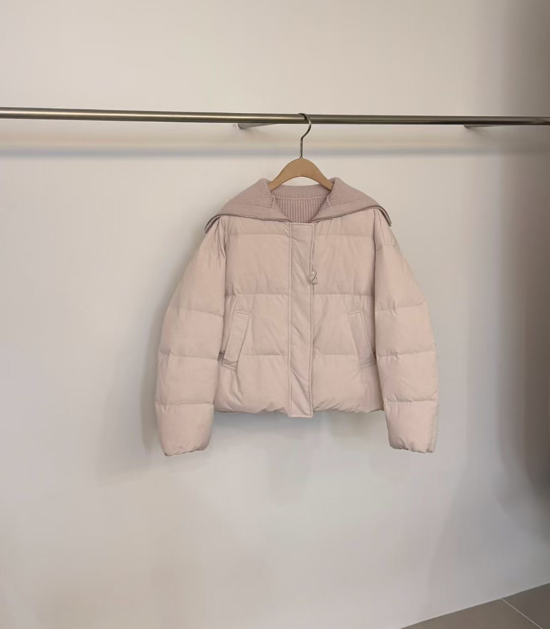 大領片拉鍊背心+同色系鋪棉外套SET / 3色