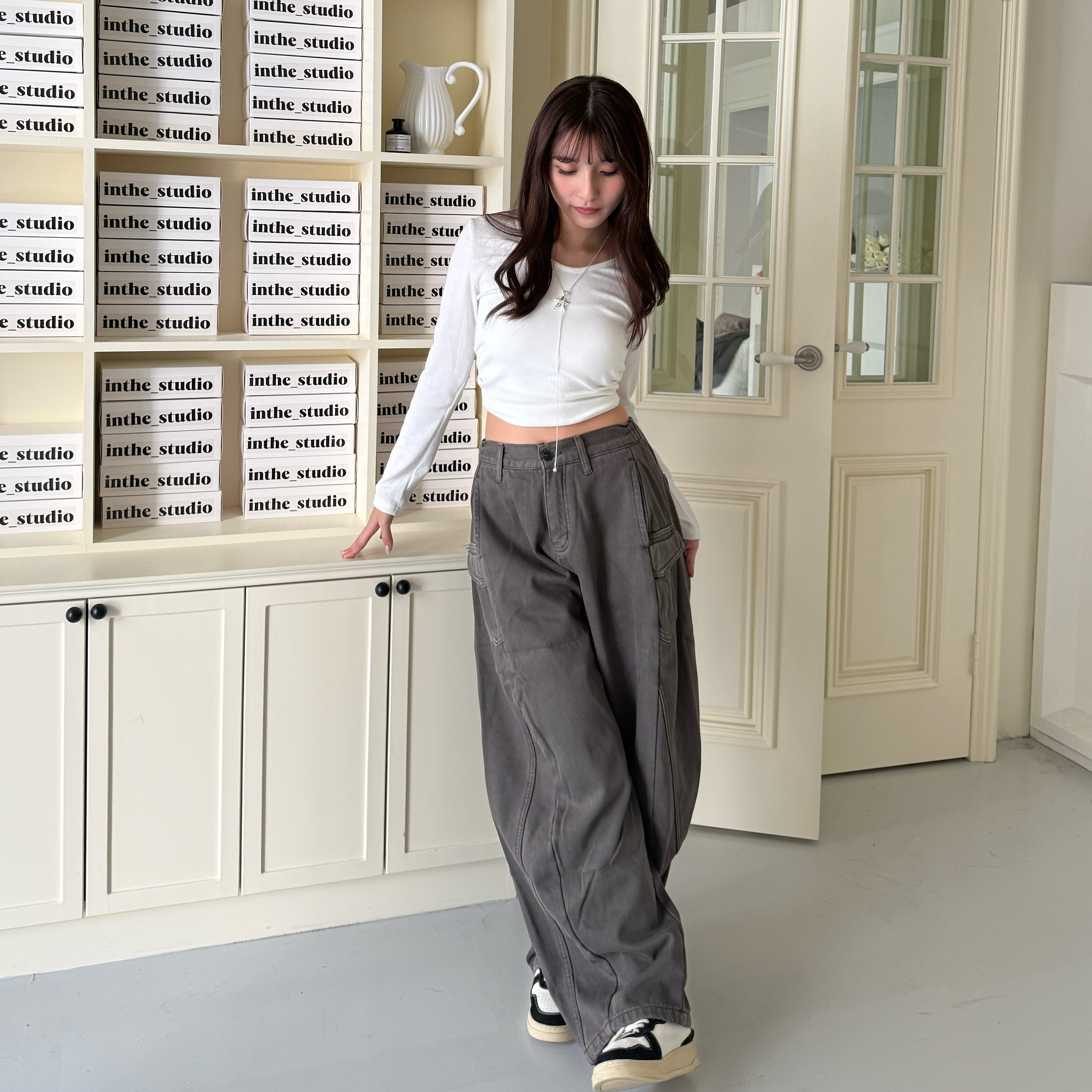 版型超讚!工裝口袋擴腿褲 71196