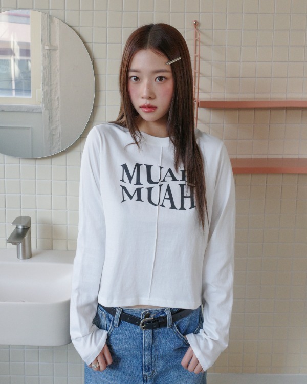 預訂｜MUAHMUAH CROP WAVE PINTUCK T-SHIRT