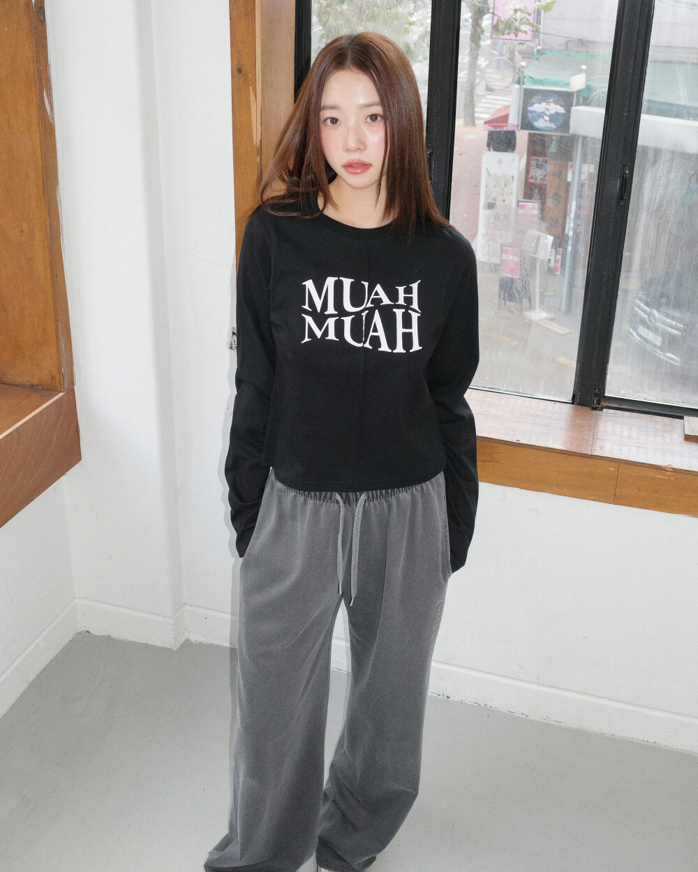 預訂｜MUAHMUAH CROP WAVE PINTUCK T-SHIRT