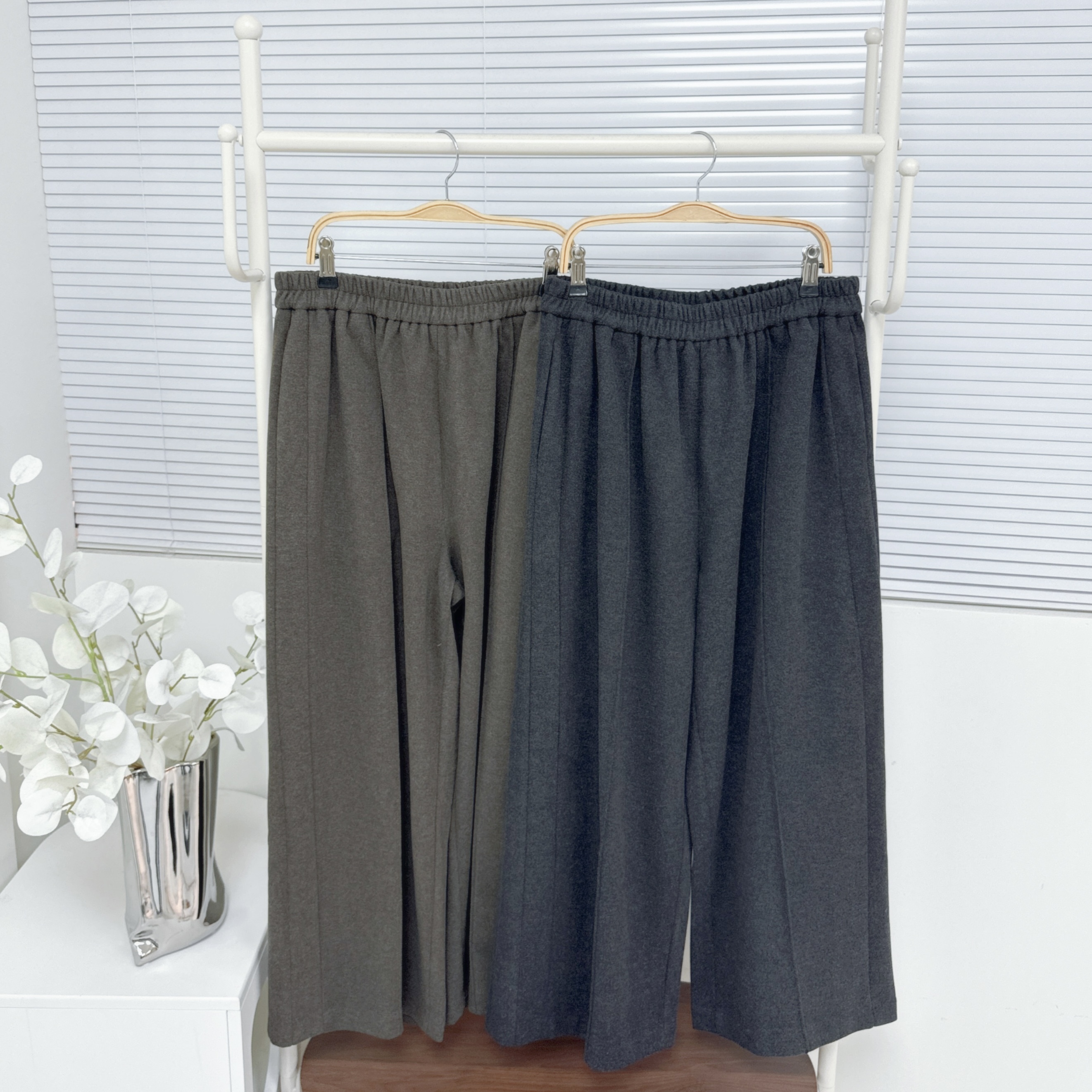 【廠家制】全橡筋腰車骨加絨長褲 (H6-H7)