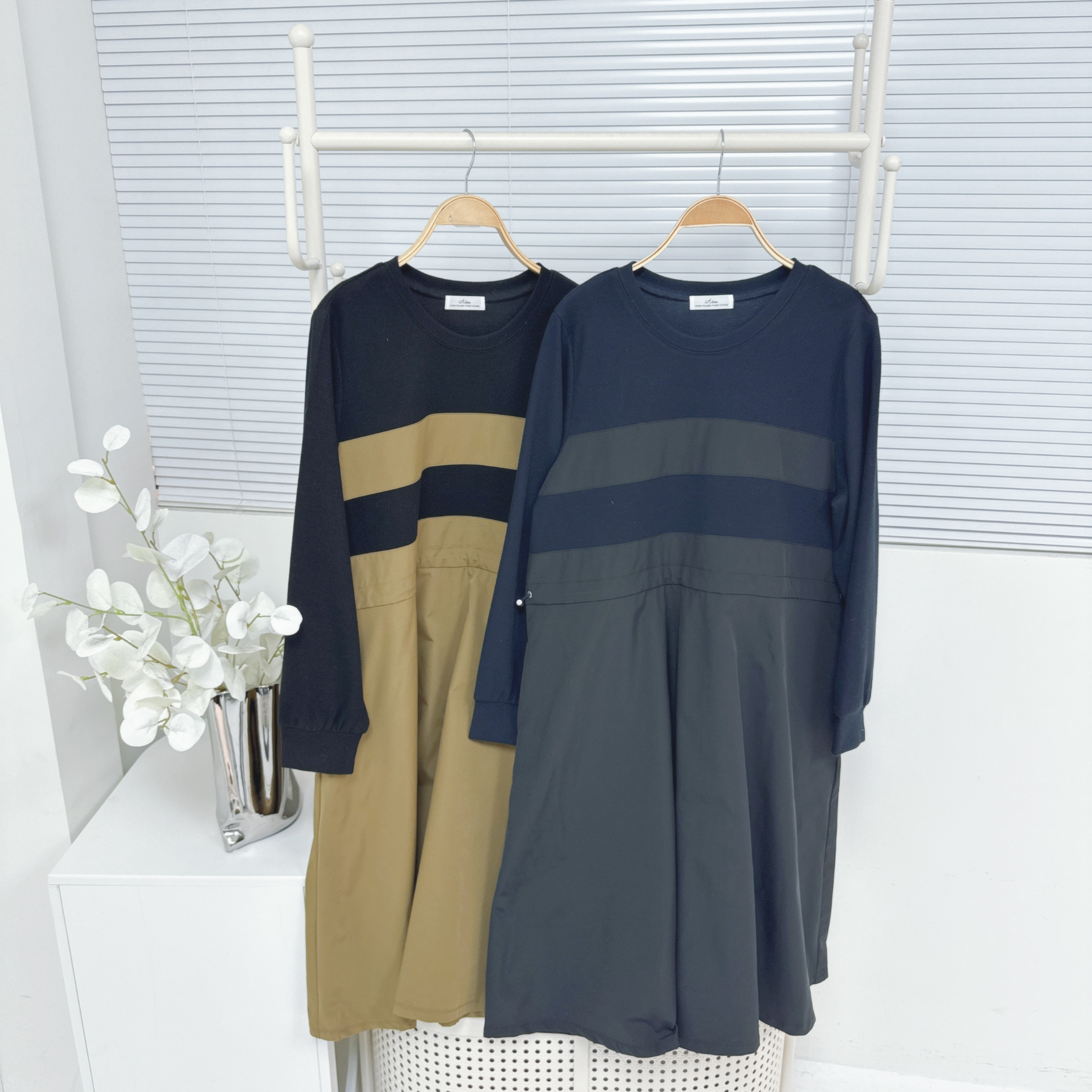 【廠家制】腰索繩簡約長袖OPS (H8-H9)