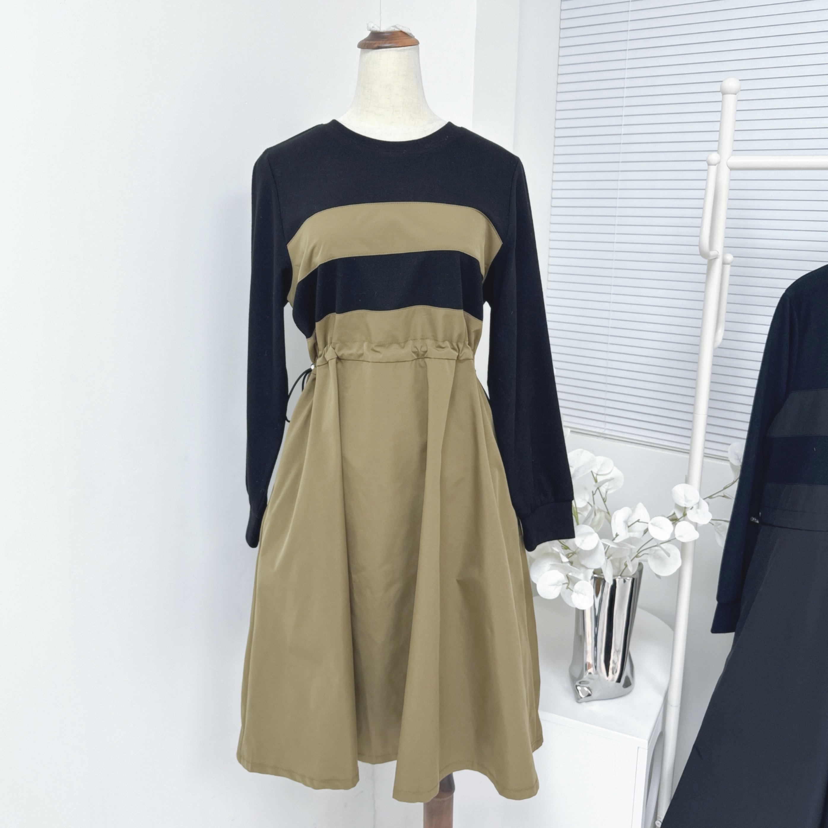 【廠家制】腰索繩簡約長袖OPS (H8-H9)