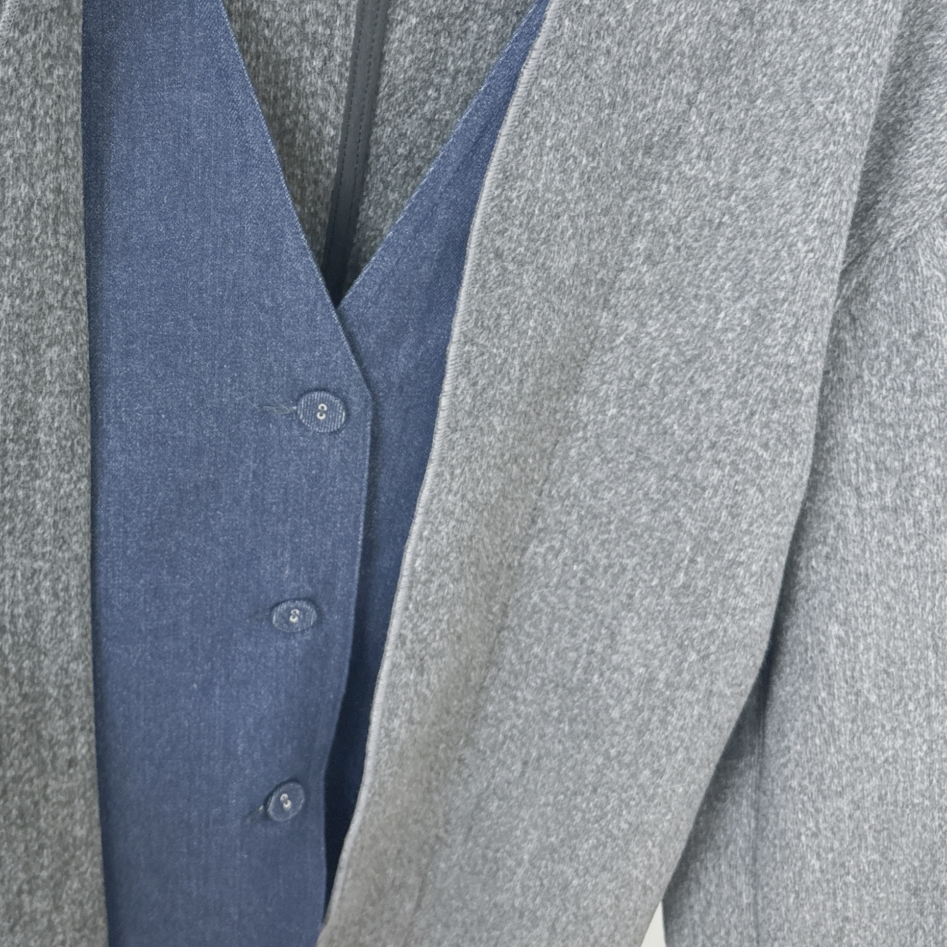 【廠家制】假兩件牛仔布拼接絨外套 (H10)