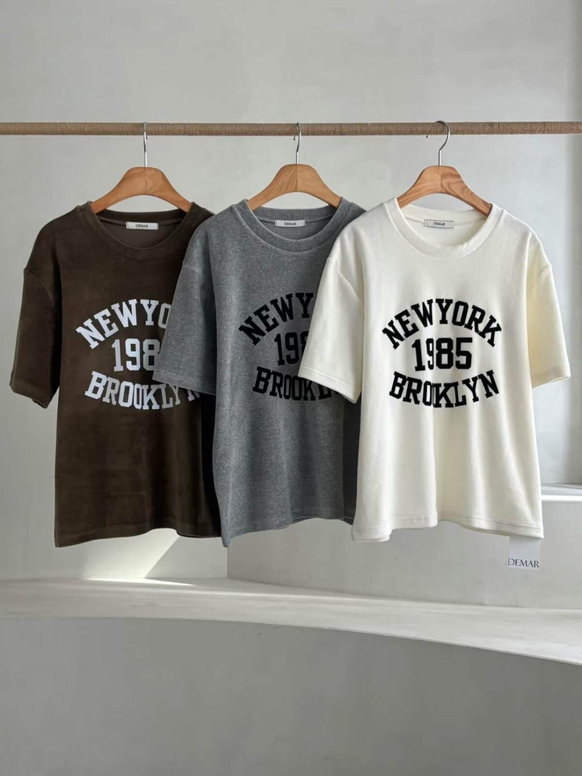 DM5318 NEW YORK印花微水洗Tee