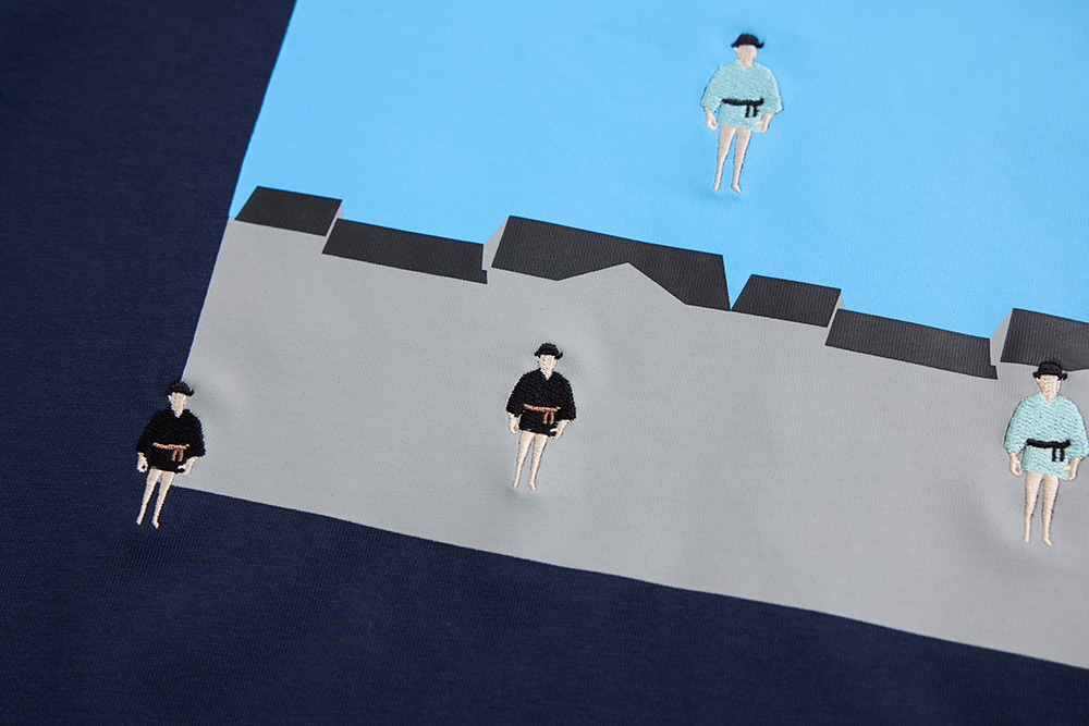 [Empty Cones] Uncle Rain T-shirt Navy