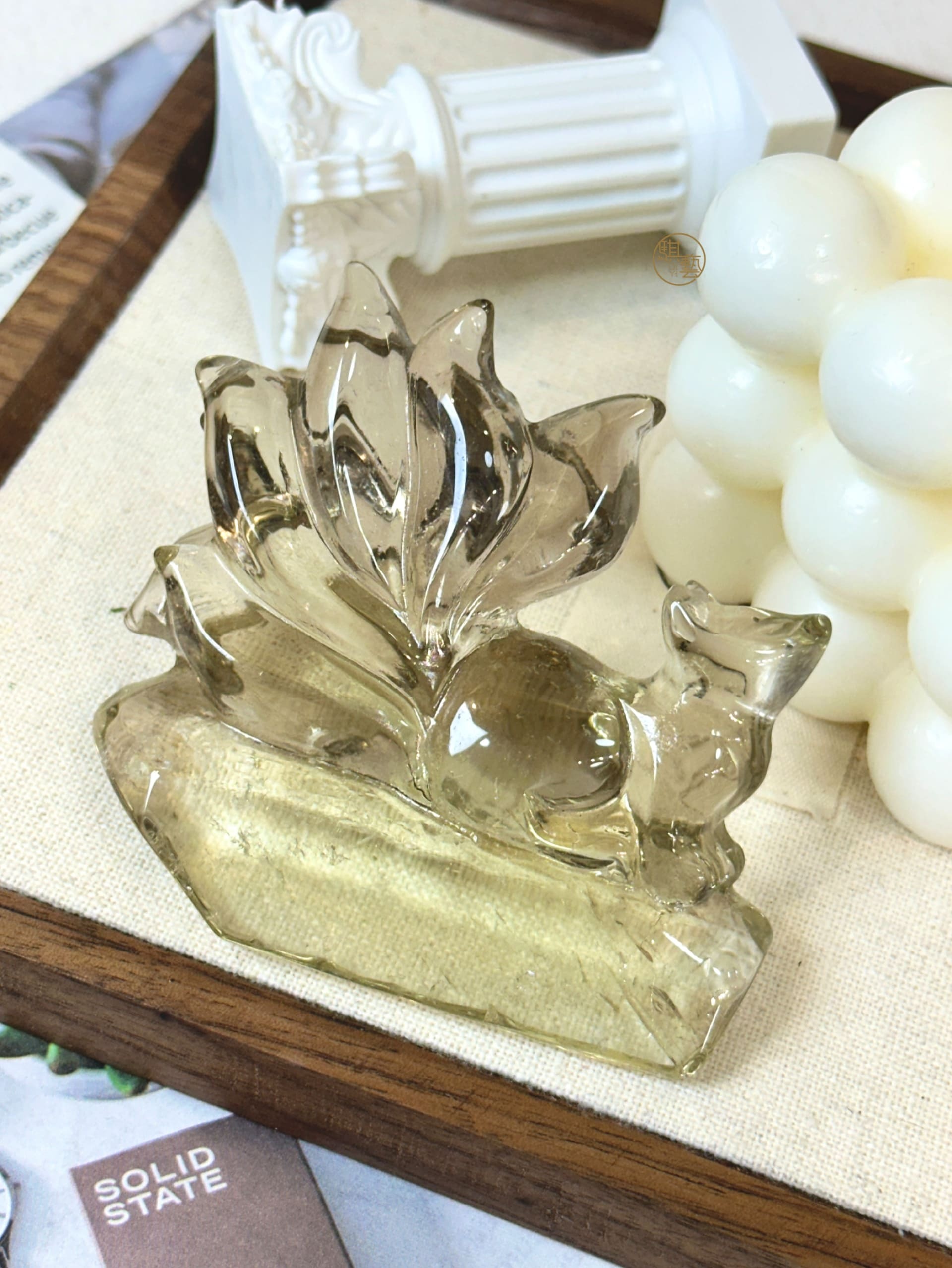 茶晶九尾狐｜穩定氣場・防小人・守護能量