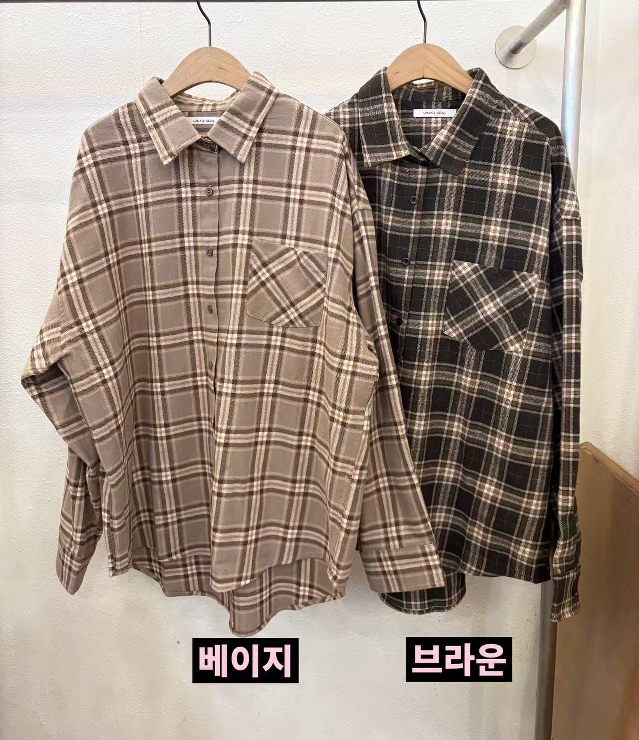 LP5343 大格紋寬版襯衫