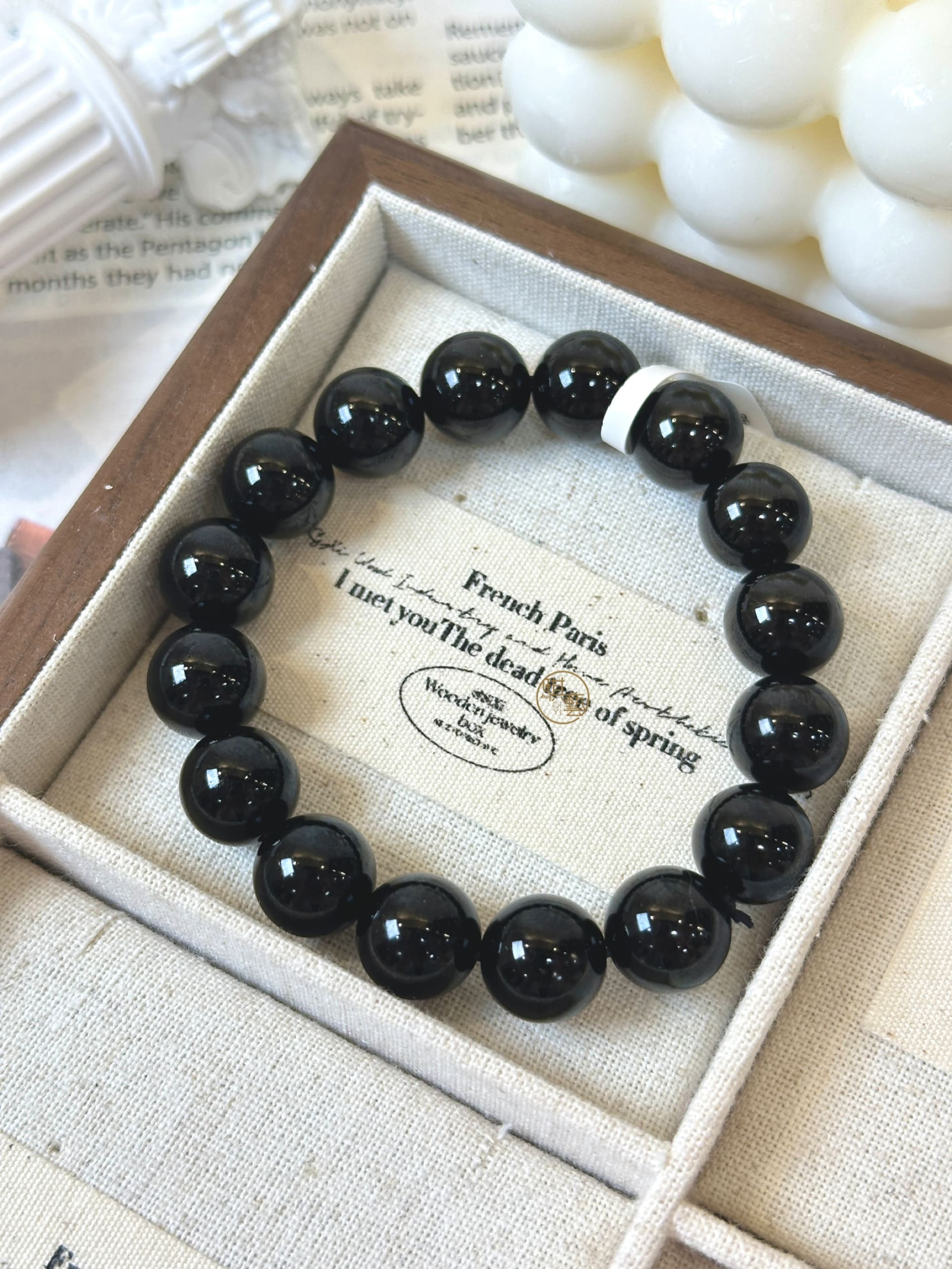 黑碧璽手串11.7mm｜強效防護・穩定氣場・天然水晶