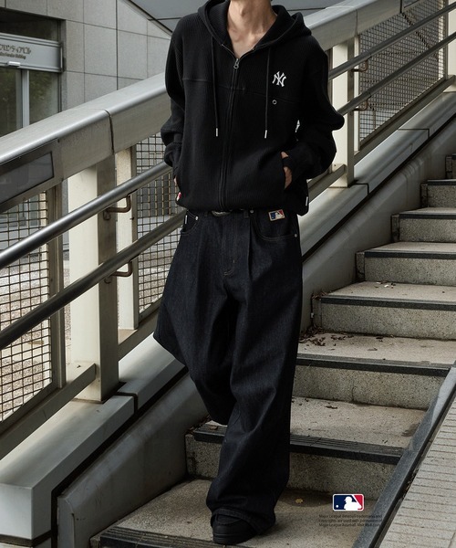 ⚾️ MLB 日本限定華夫格立體雙拉鏈連帽衫