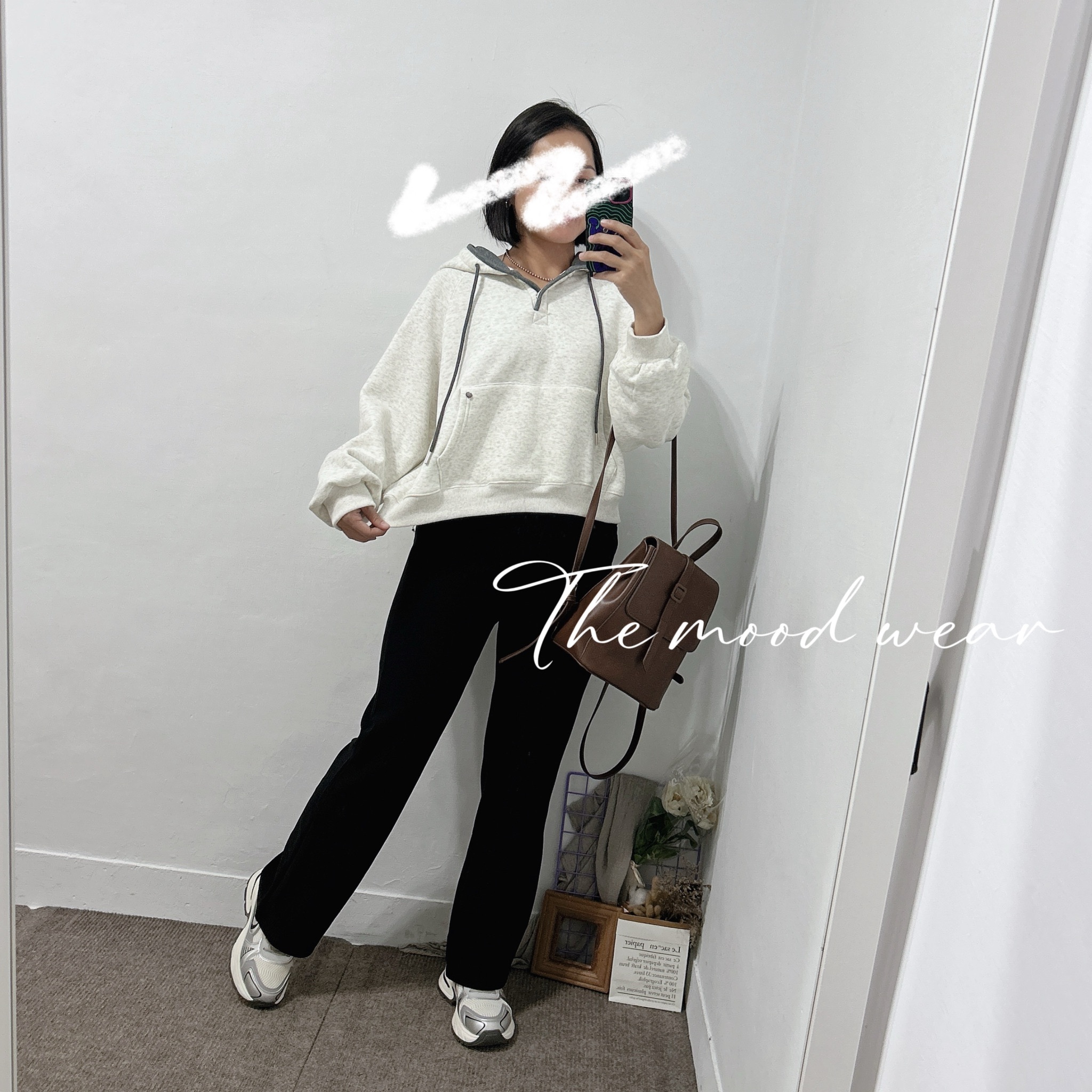 超保暖內刷毛連帽帽t (深藍/淺米灰/深灰)