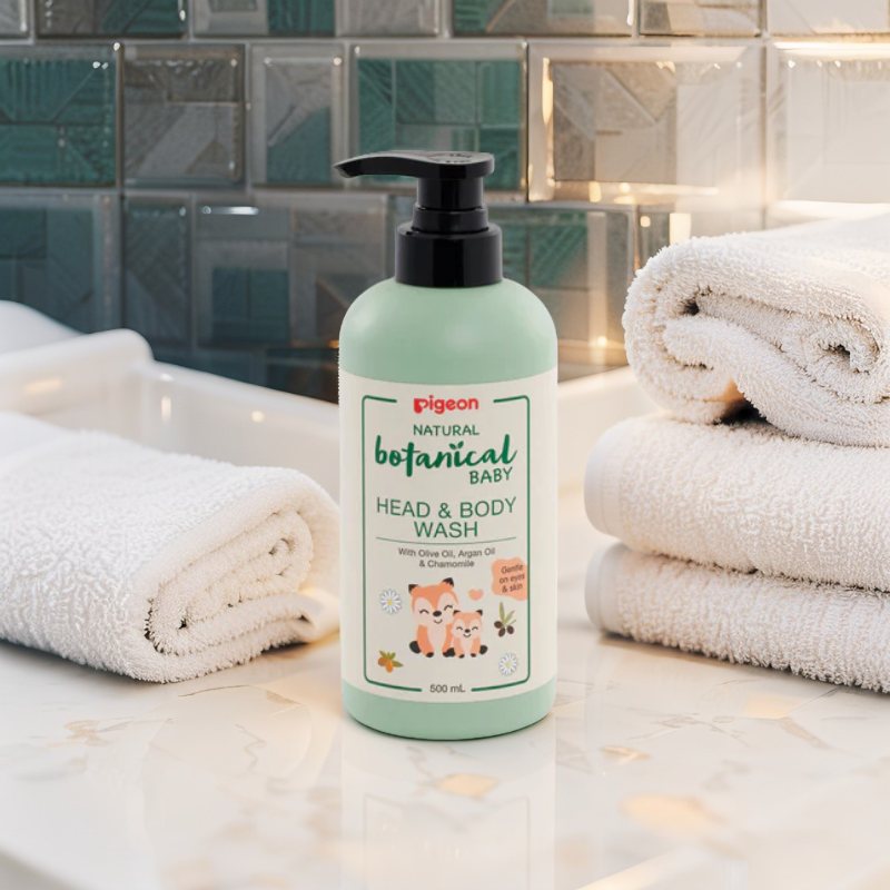 Pigeon Natural Botanical Baby 2 in 1 Head & Body Wash 500ml