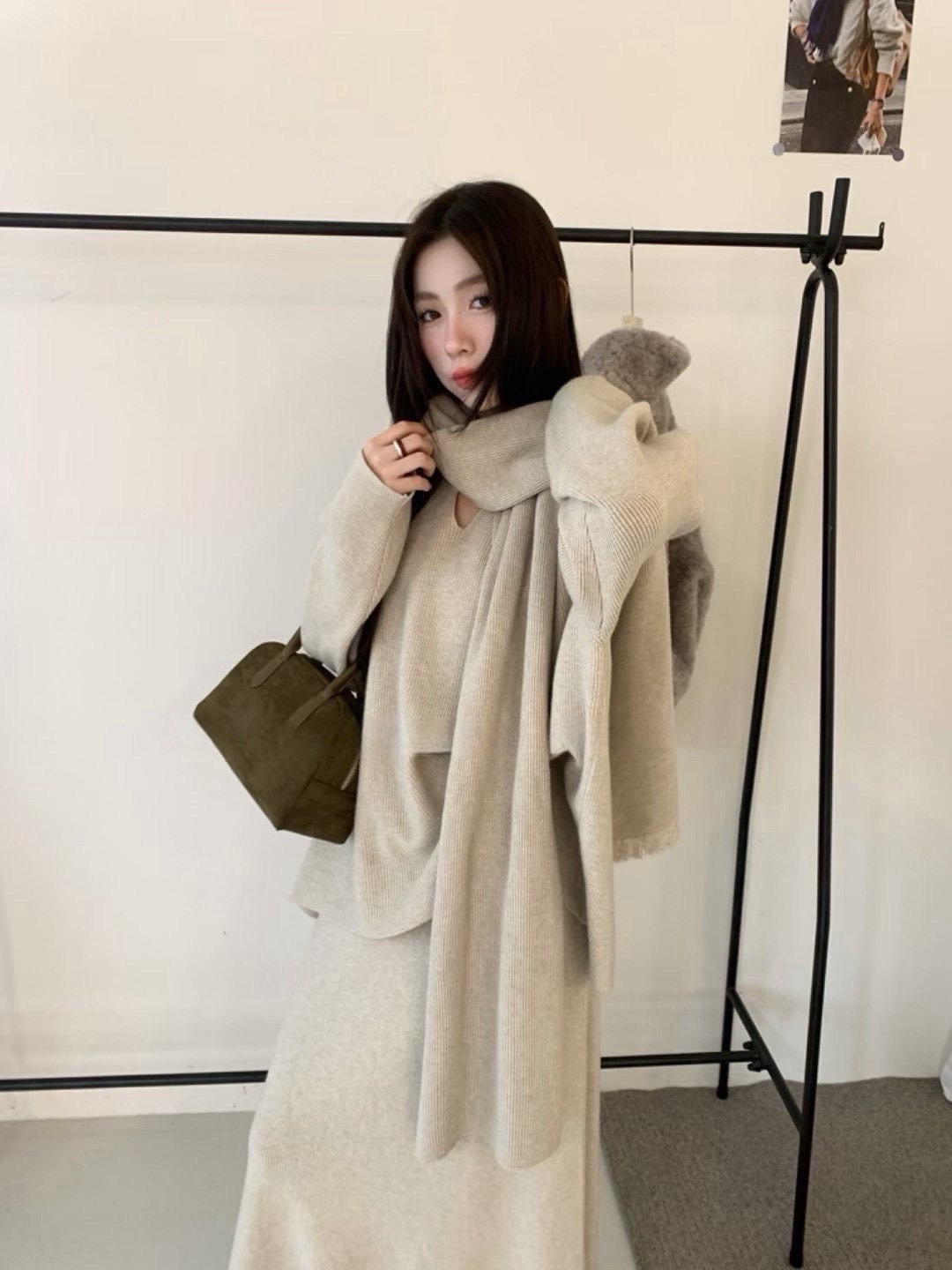 117 針織長裙套裝 三件套組