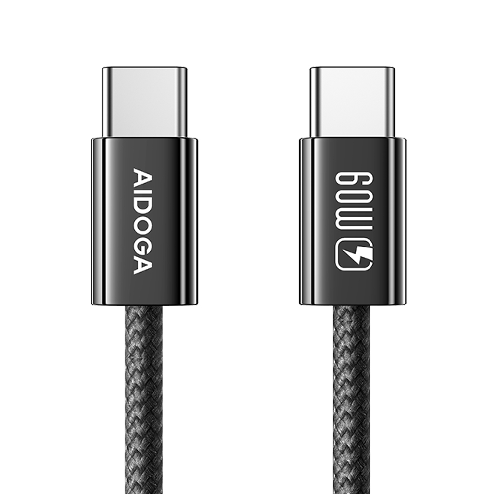 AIDOGA 艾迪伽 雙Type-C/PD快充線充電線傳輸線編織線 FastGo系列 1M 支援iPhone17/16/15系列/安卓手機