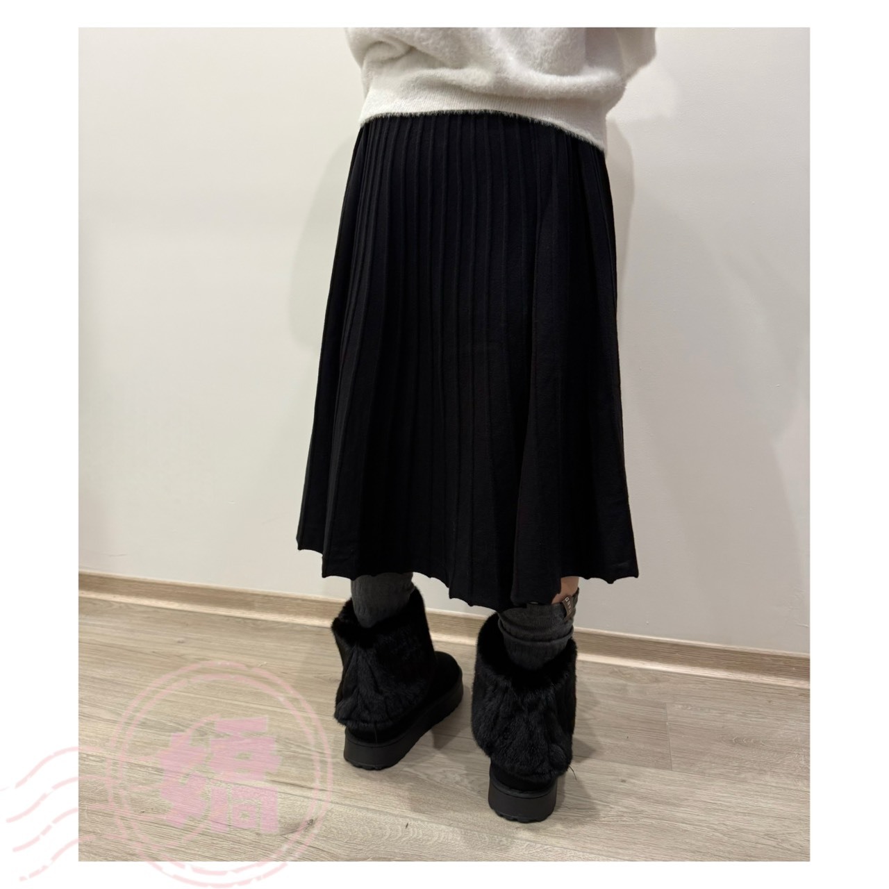 *T33082中筒毛毛厚底圓頭靴(米'棕'黑)(36'37'38'39'40'41'42'43'44)