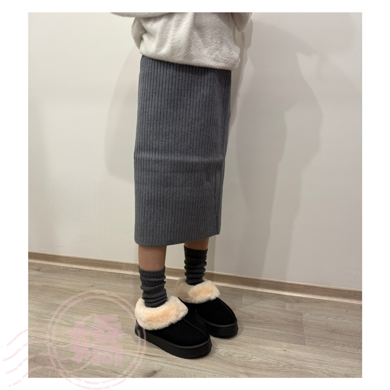 *T33083短踝毛毛3D線圓領靴(黑'棕)(36'37'38'39'40'41'42'43)(限宅)