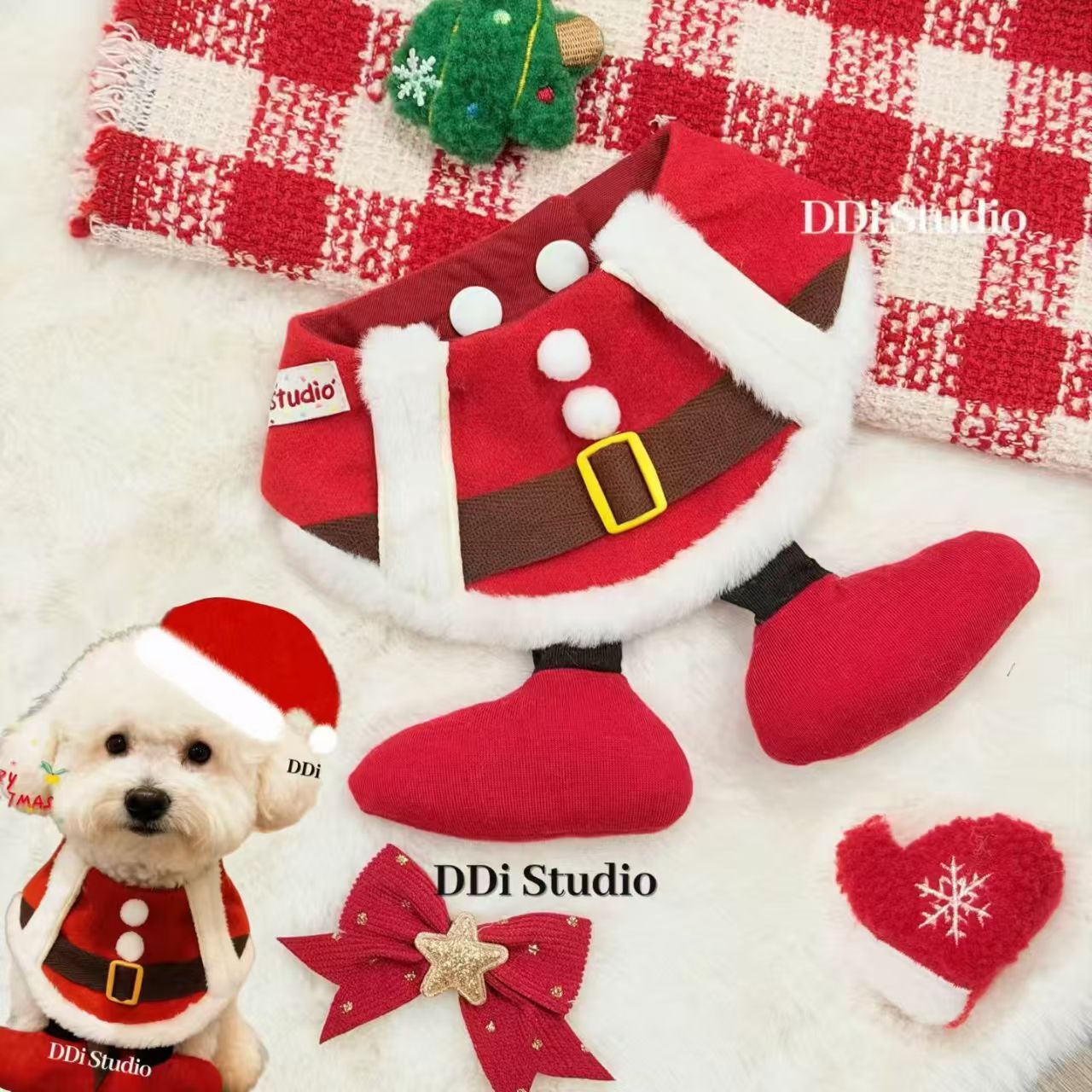 DDI 圣诞老人 宠物口水巾