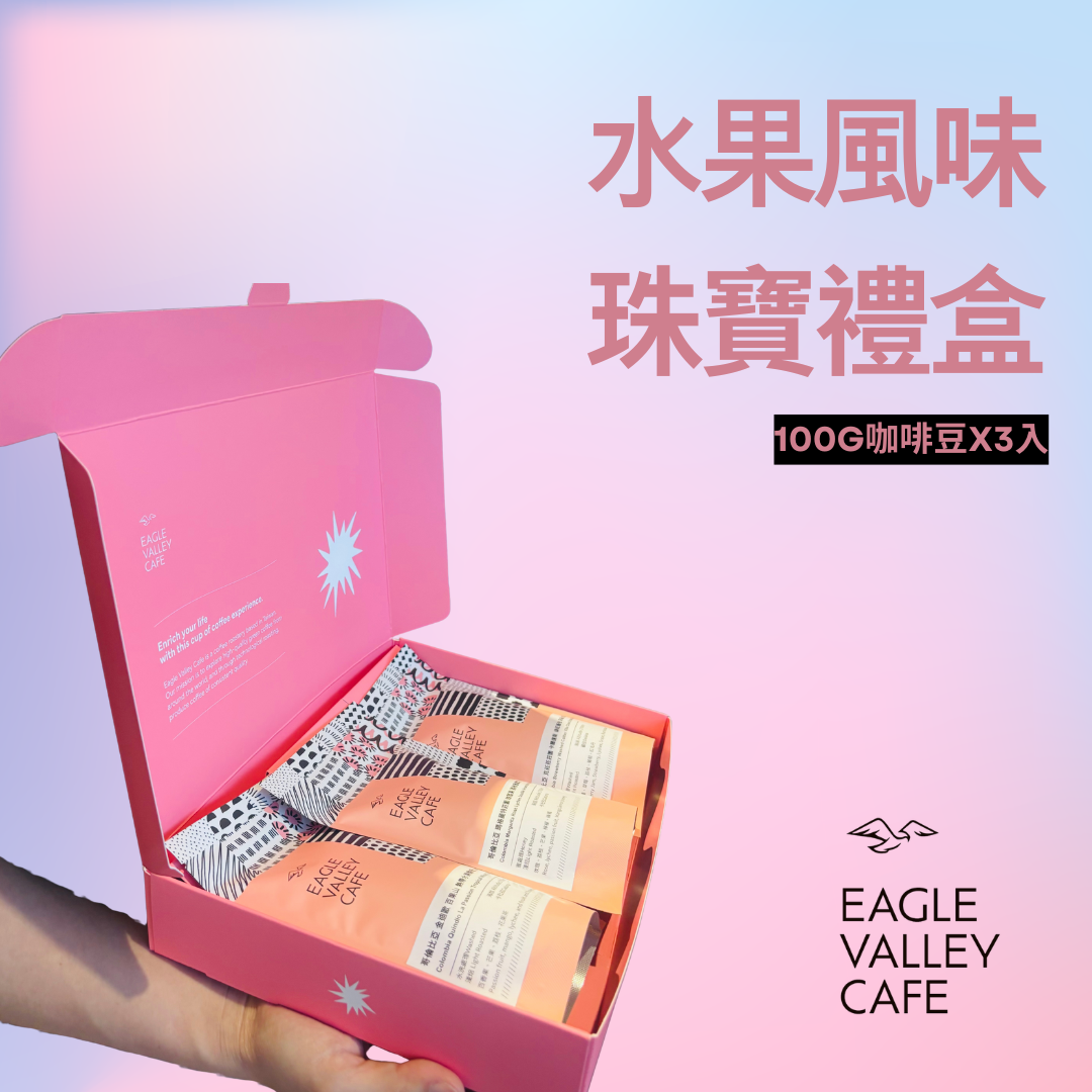 【咖啡豆禮盒】 水果風味 珠寶咖啡豆禮盒 三入100G咖啡豆 多件優惠