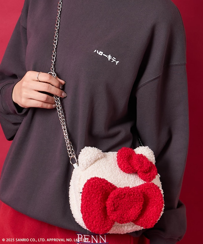 <預購> Hello Kitty × FREAK'S STORE 毛絨鏈條側肩包 (2colors)