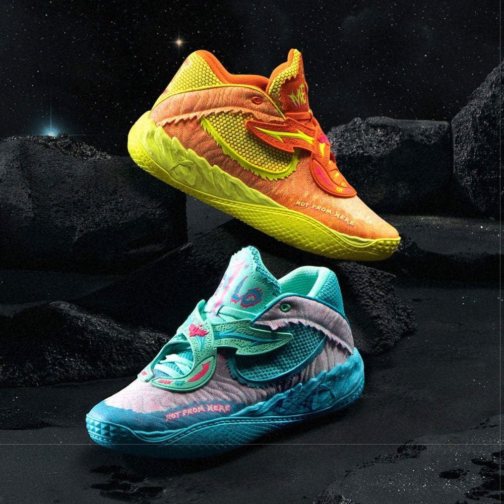 男鞋 PUMA MB.05 VOLTAGE 橘藍 鴛鴦鞋 多重宇宙 骷髏頭 緩震 運動 籃球鞋【312130-01】LaMelo Ball