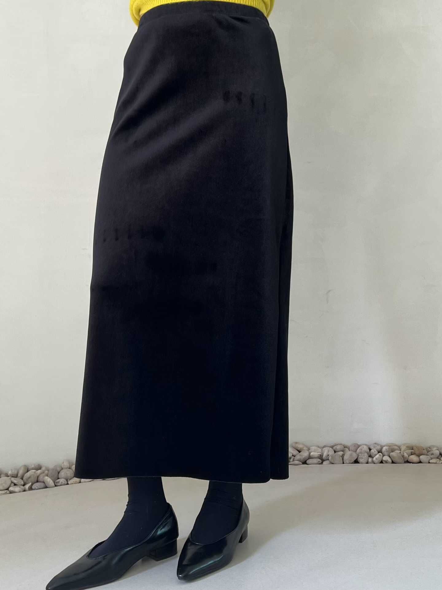 DM5349 高腰A字後開衩半身裙