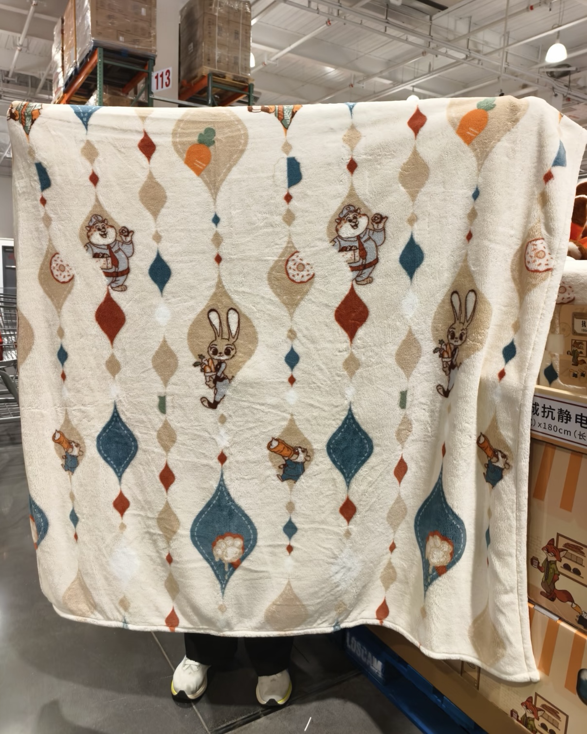 <海外好市多限定>動物方城市 迪士尼 抗靜電毛毯 可機洗