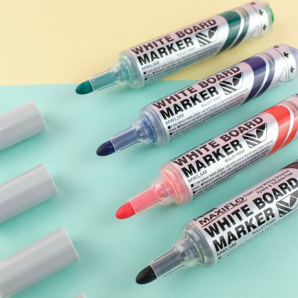 筆劃鮮明✔️Pentel Maxiflo 後壓充水式白板筆(粗圓咀) #MWL5M