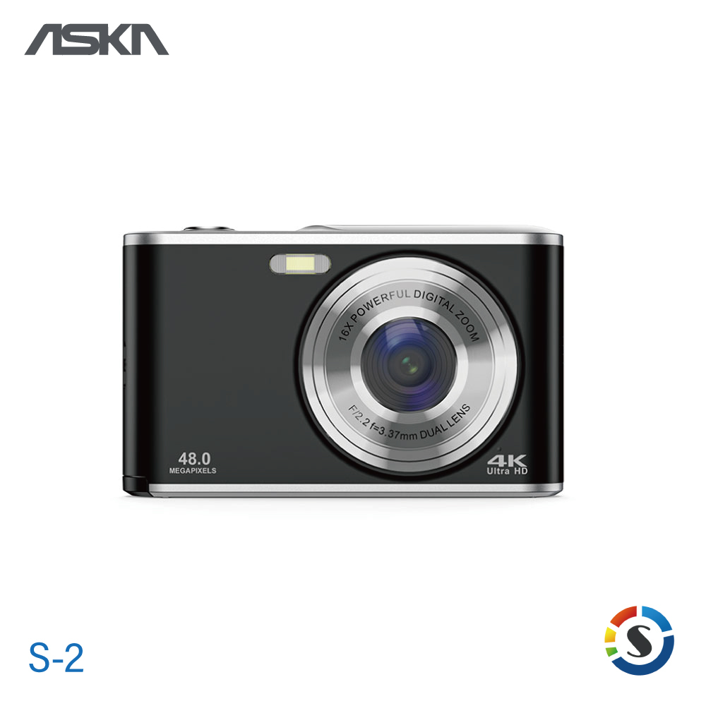 台灣品牌 ASKA S-2 數位相機（黑色單機）