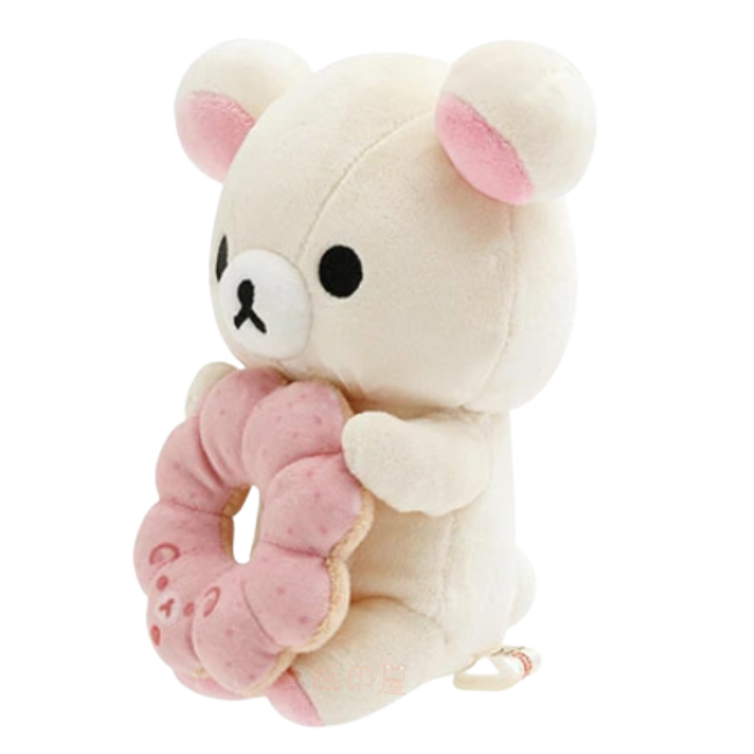 鬆弛熊 白熊甜甜圈 X Mister Donut 款毛公仔裝飾擺件 [平行進口]