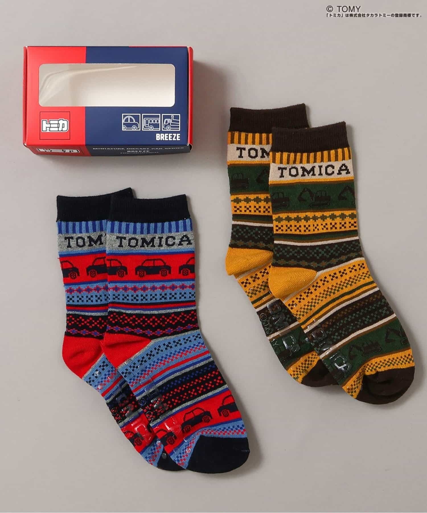 日本 BREEZE × TOMICA 聯名系列 襪子組合（2雙1組，16-18）J554935