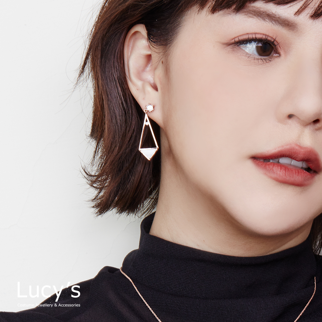 點鑽領結 耳環 (二色) (125232/125233)