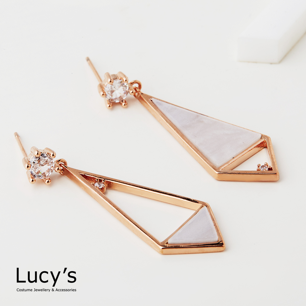 點鑽領結 耳環 (二色) (125232/125233)