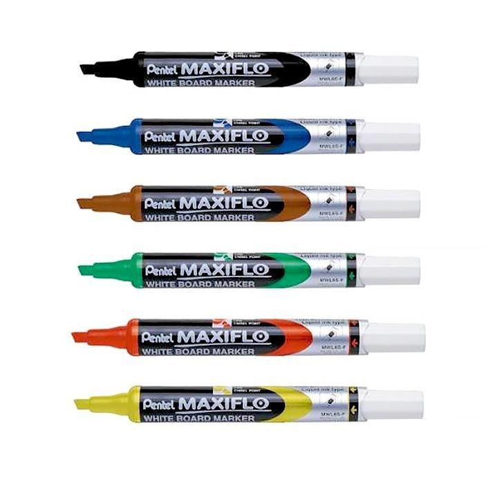 筆劃鮮明✔️Pentel Maxiflo 後壓充水式白板筆(幼方咀) #MWL6S