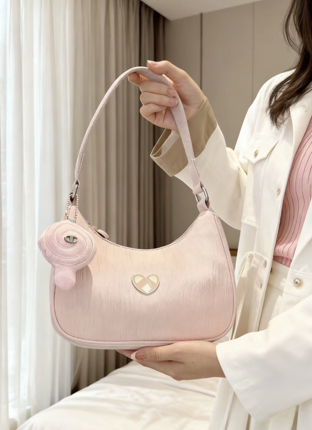 <粉嫩少女心> 糖果愛心包 單肩包 零錢包 耳機包 限量