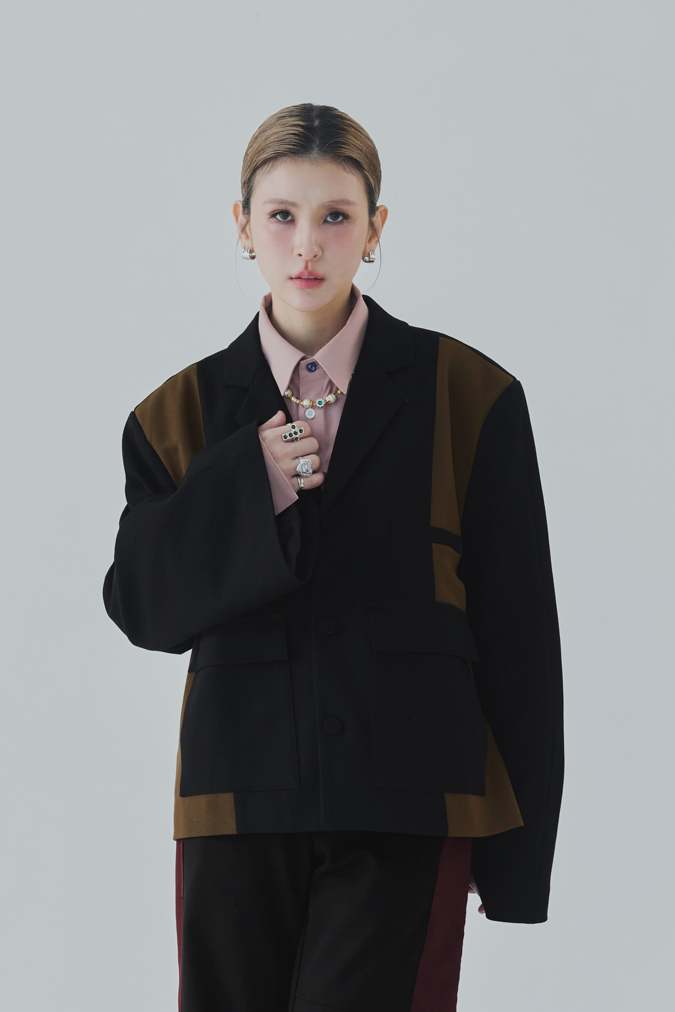 Dual Block Blazer | Black