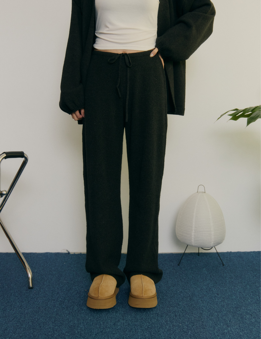 混羊毛針織微縮口褲（4尺寸）