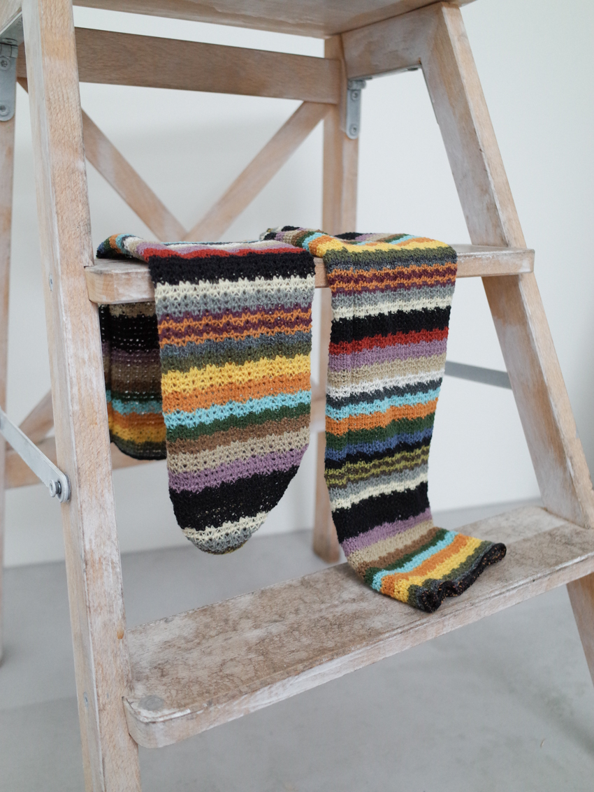 stripe trim knit socks