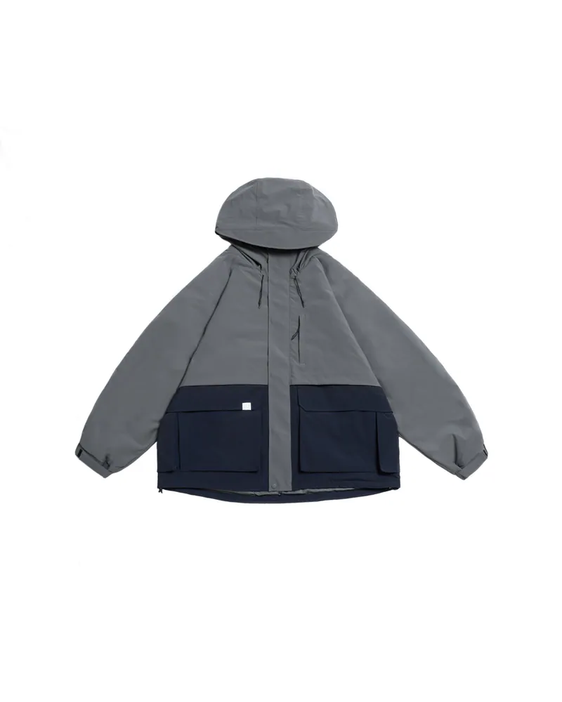 Persevere Hooded Utility Insulated Jacket - BLUE GREY