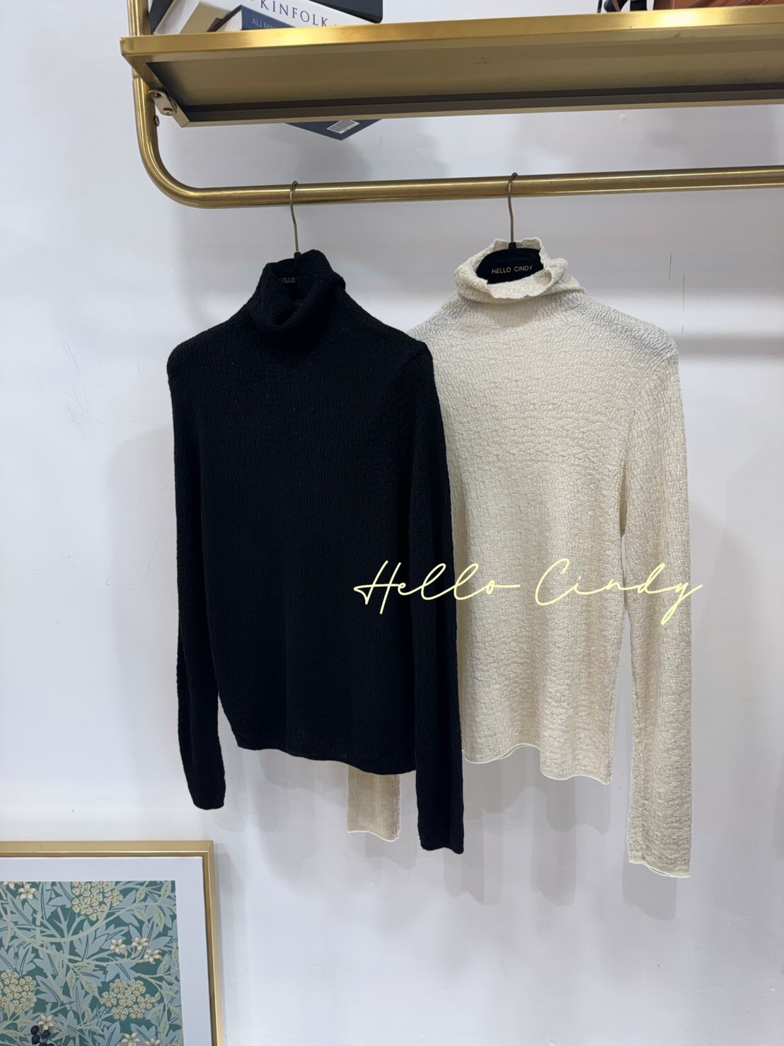 B12106 鬆鬆軟軟細棉感針織高領上衣