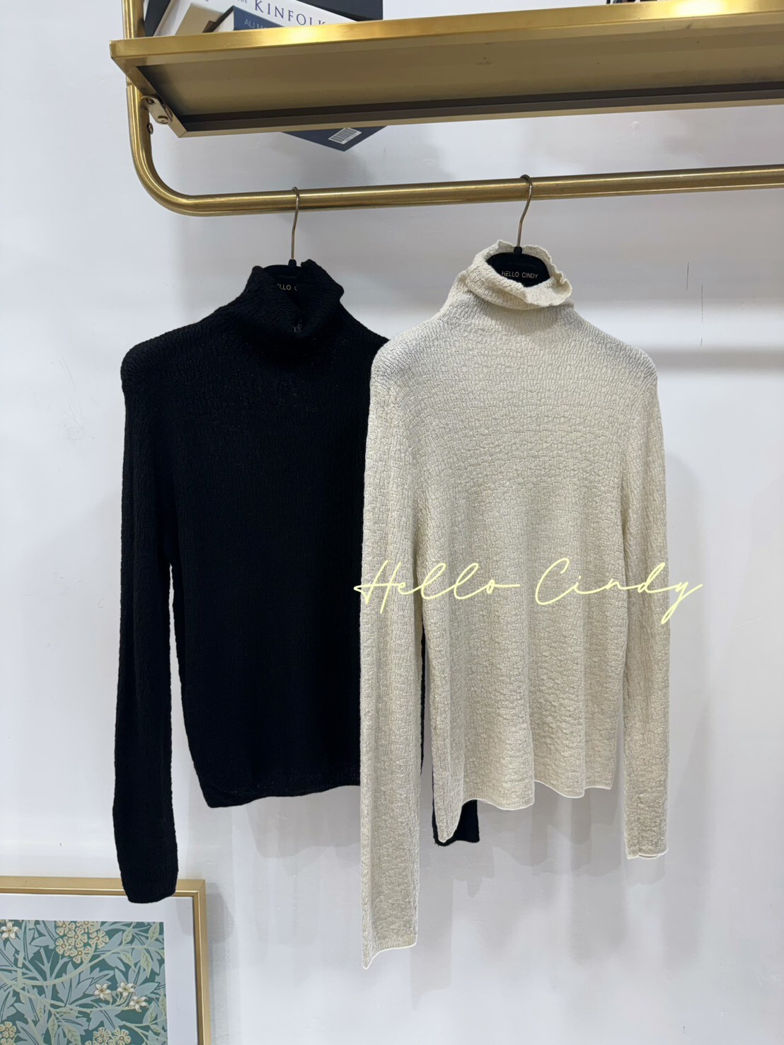 B12106 鬆鬆軟軟細棉感針織高領上衣