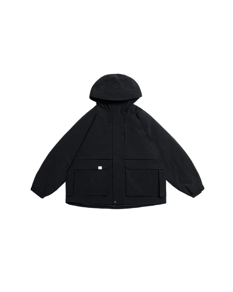 Persevere Hooded Utility Insulated Jacket - BLACK
