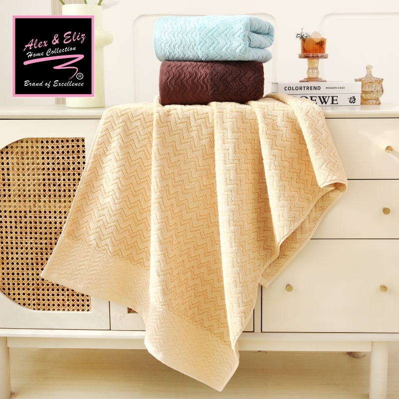 純棉毛巾 - 水紋款大毛巾