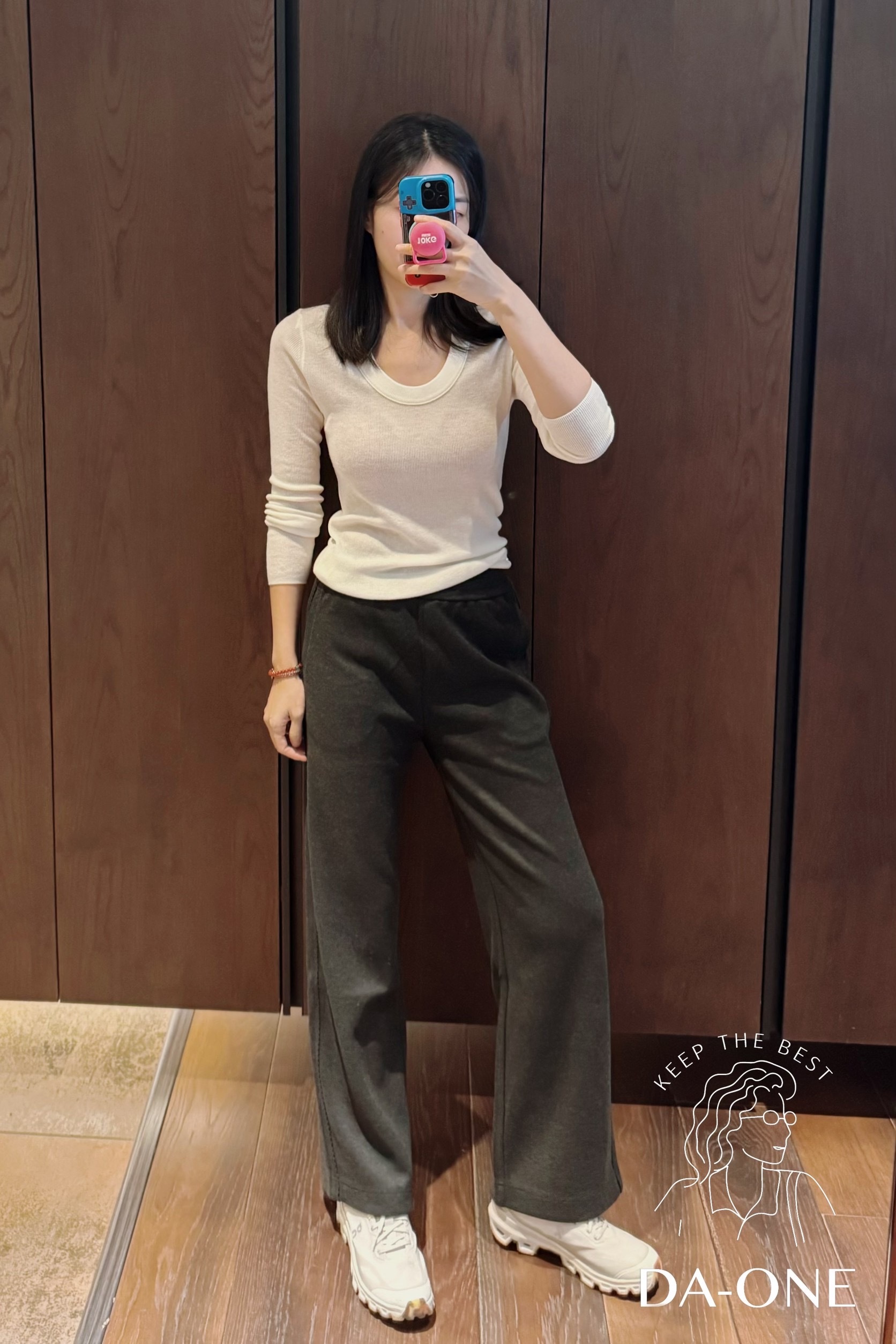 DA-ONE自訂款 6560氣質人字紋厚款直筒休閒褲