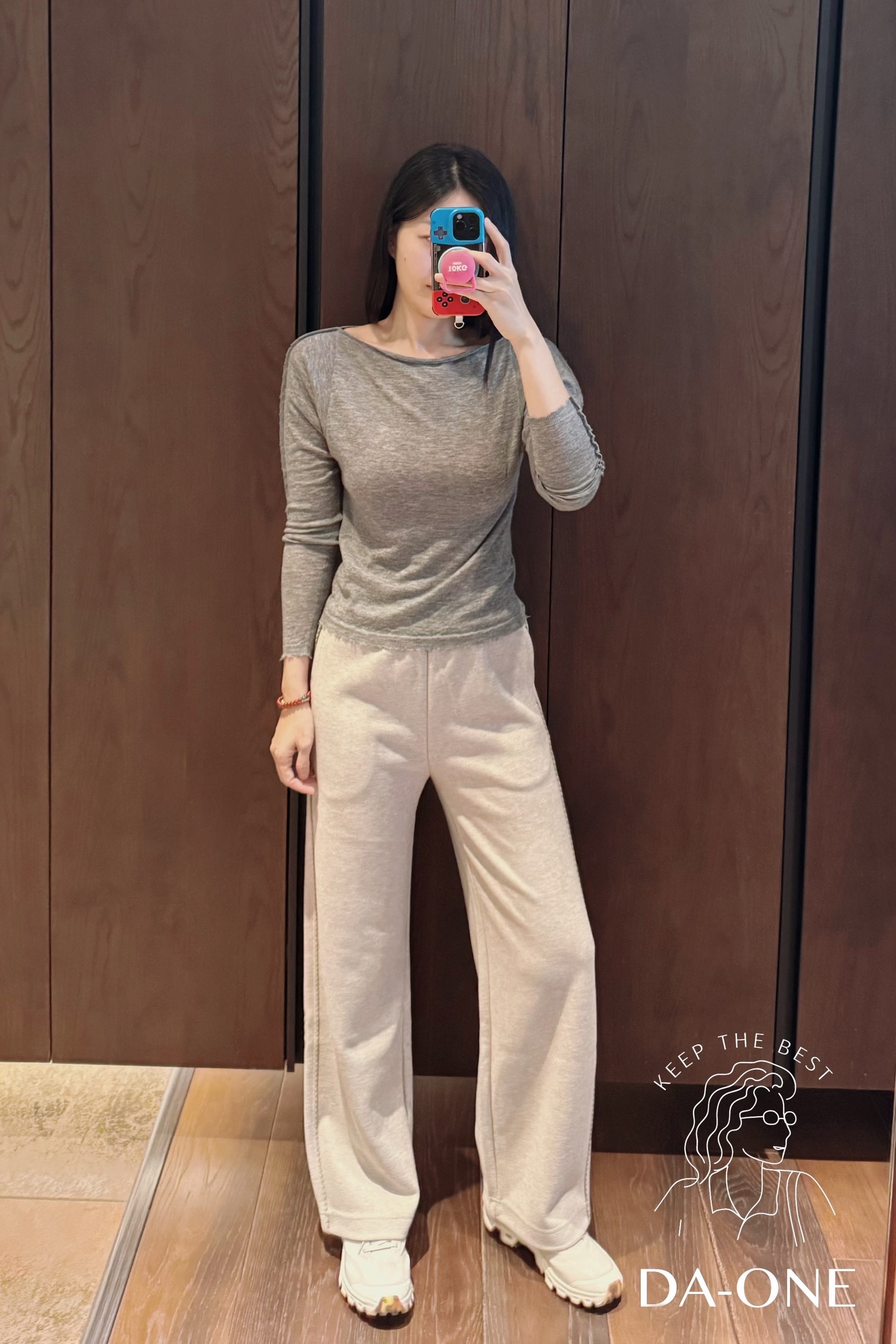 DA-ONE自訂款 6560氣質人字紋厚款直筒休閒褲