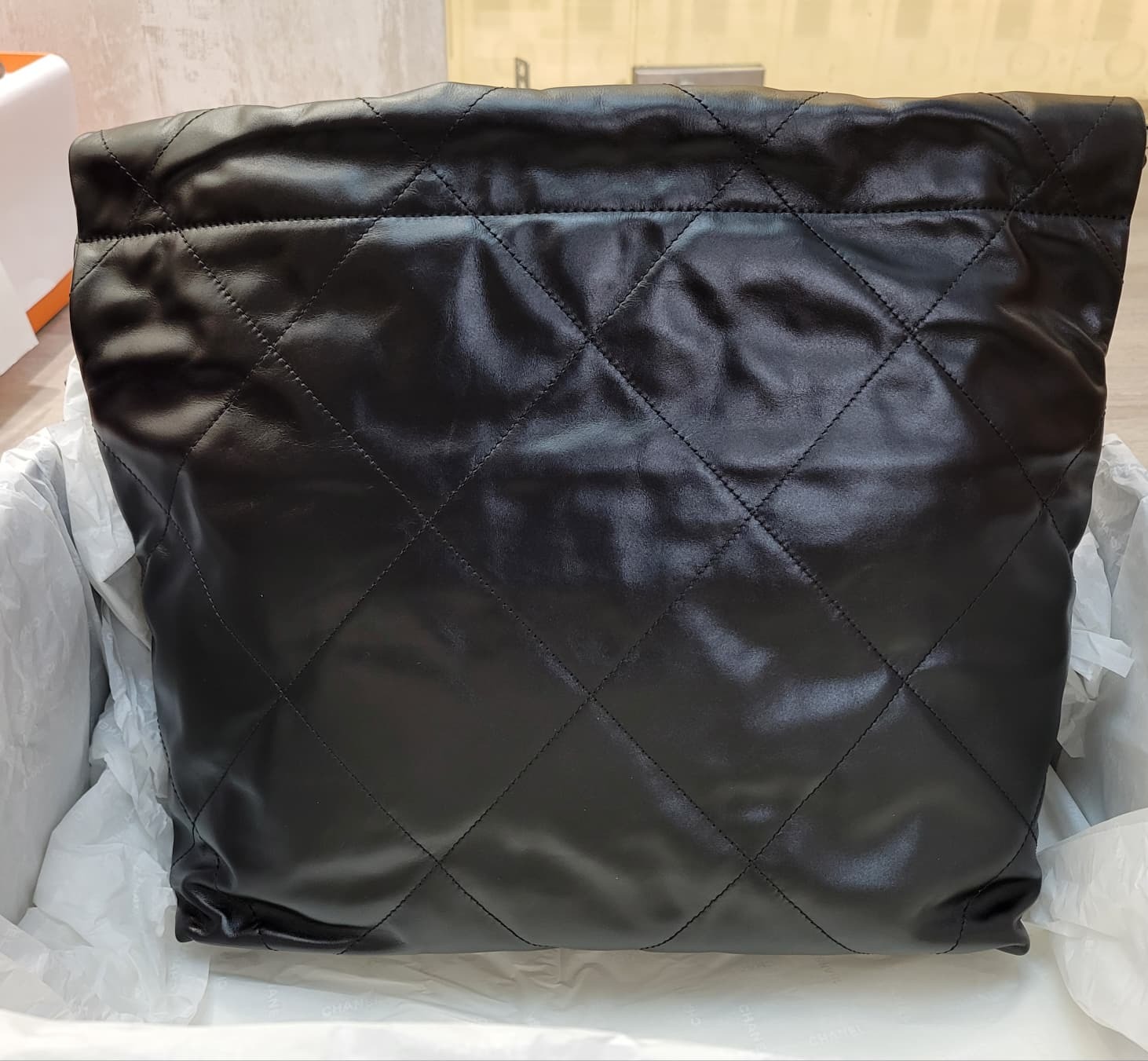 UNUSED CHANEL AS3260 22 BLACK SILVER SMALL