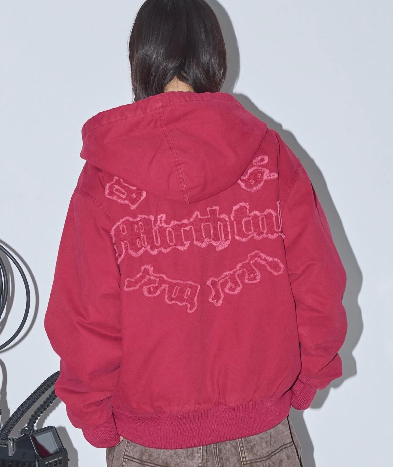 【預購】JN121653 Anchor Smith 復古拼接logo雙拉鍊連帽外套