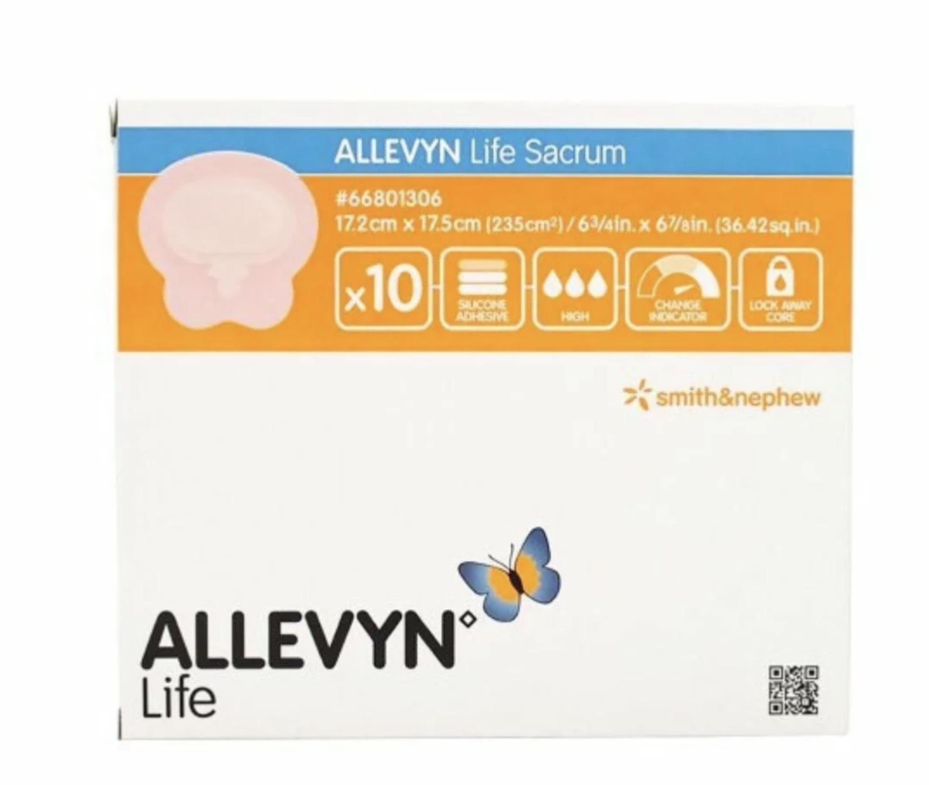 Allevyn LIFE Sacrum 17.2 x 17.5cm (骶骨壓瘡專用)