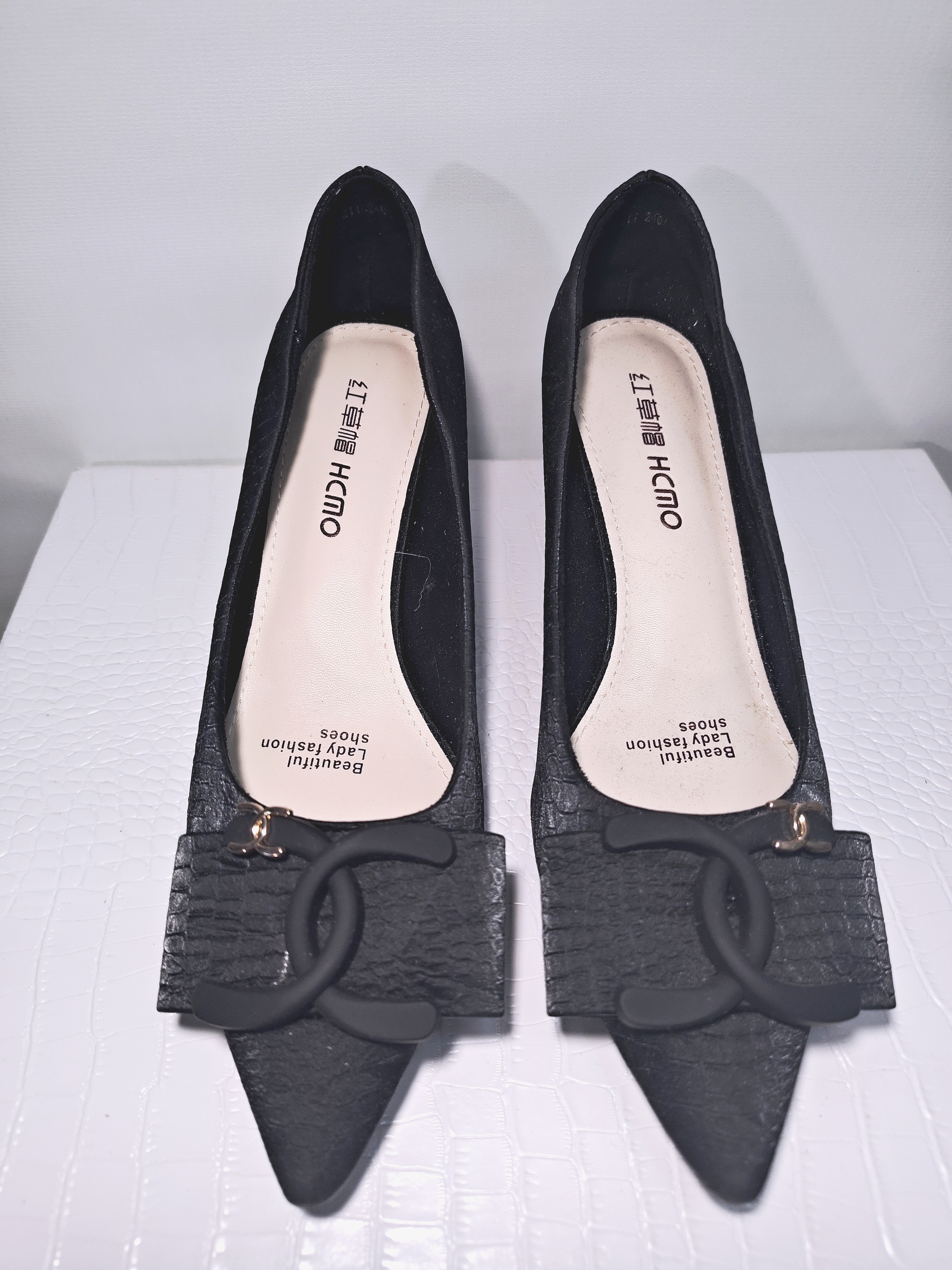 38碼限量 法式優雅蝴蝶結細跟高跟鞋 S4